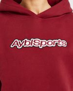 AYBL Sports Outline Oversized Hoodie - Burgundy - Image 5