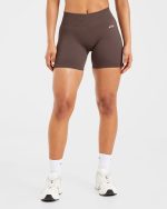 Adapt Seamless Shorts - Brown - Image 2