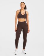 Staple Sports Bra - Coffee Brown - Image 3