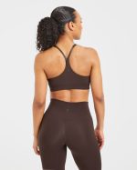 Staple Sports Bra - Coffee Brown - Image 2