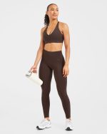 Staple Sports Bra - Coffee Brown - Image 7