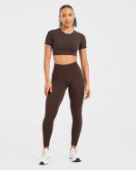 Staple Crop Top - Coffee Brown - Image 4