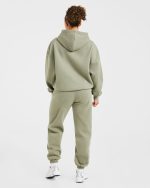 Varsity 2.0 Oversized Hoodie - Muted Olive - Image 4