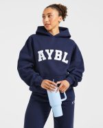 Varsity 2.0 Oversized Hoodie - Navy - Image 7