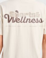 Sports Wellness Oversized T Shirt - Beige - Image 5