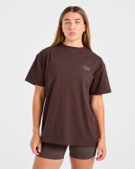 Sports Wellness Oversized T Shirt - Brown - Image 2