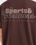 Sports Wellness Oversized T Shirt - Brown - Image 5