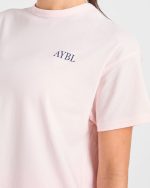 AYBL Sports Club Script Oversized T Shirt - Pink - Image 6