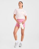 AYBL Sports Club Script Oversized T Shirt - Pink - Image 7