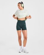 AYBL Sports Club Script Oversized T Shirt - Green - Image 7