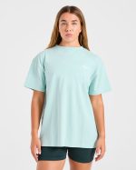 Sports Wellness Oversized T Shirt - Aqua Green - Image 2