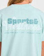 Sports Wellness Oversized T Shirt - Aqua Green - Image 5