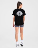 AYBL Sports Club Script Oversized T Shirt - Black - Image 4