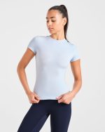 Sculpt T Shirt - Pastel Blue - Image 8