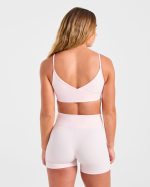 Sculpt Wrap Sports Bra - Iced Pink - Image 2