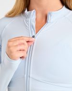 Sculpt Wrap Zip Up Jacket - Iced Blue - Image 6