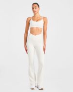 Sculpt Wrap Flared Leggings - Tofu - Image 3