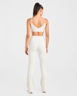Sculpt Wrap Flared Leggings - Tofu - Image 4