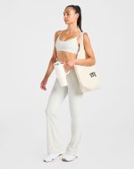 Sculpt Wrap Flared Leggings - Tofu - Image 7