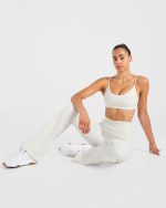 Sculpt Wrap Flared Leggings - Tofu - Image 8