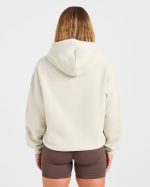 Athletics Applique Oversized Hoodie - Sand - Image 2