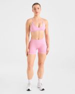 Adapt Seamless Strappy Sports Bra - Spring Pink - Image 3