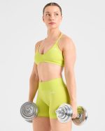 Adapt Seamless Strappy Sports Bra - Lime Green - Image 7