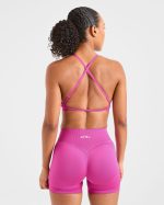 Adapt Seamless Strappy Sports Bra - Pink - Image 2