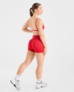 Adapt Seamless Strappy Sports Bra - Salsa Red - Image 4