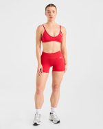 Adapt Seamless Strappy Sports Bra - Salsa Red - Image 3