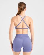 Adapt Seamless Strappy Sports Bra - Iris Blue - Image 2