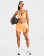 Adapt Seamless Strappy Sports Bra - Bright Orange - Image 7