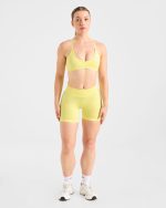 Adapt Seamless Strappy Sports Bra - Spring Yellow - Image 3