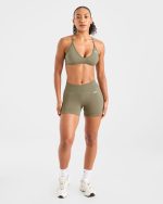 Adapt Seamless Shorts - Muted Olive - Image 3