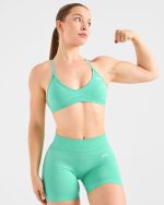 Adapt Seamless Strappy Sports Bra - Spring Mint - Image 8