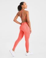 Adapt Seamless Strappy Sports Bra - Summer Peach - Image 4