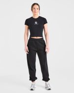 Just a Gym Girl Baby Tee - Black - Image 3