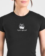 Just a Gym Girl Baby Tee - Black - Image 6