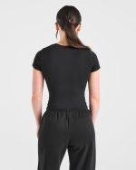 Just a Gym Girl Baby Tee - Black - Image 2