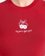Just a Gym Girl Baby Tee - Red - Image 6