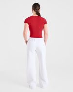 Just a Gym Girl Baby Tee - Red - Image 4