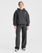 Retro Athletics Oversized Hoodie - Charcoal - Image 4