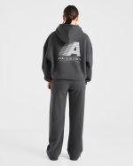 Retro Athletics Oversized Straight Leg Joggers - Charcoal - Image 4