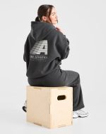 Retro Athletics Oversized Hoodie - Charcoal - Image 8