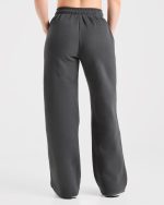 Retro Athletics Oversized Straight Leg Joggers - Charcoal - Image 2