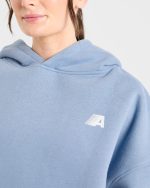 Retro Athletics Oversized Hoodie - Vintage Blue - Image 6