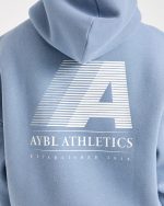 Retro Athletics Oversized Hoodie - Vintage Blue - Image 5