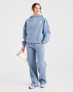 Retro Athletics Oversized Hoodie - Vintage Blue - Image 8