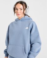 Retro Athletics Oversized Hoodie - Vintage Blue - Image 7