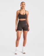 Empower Seamless Shorts - Cocoa Brown - Image 3
